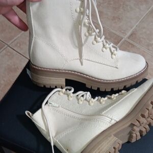 Universal Thread Off-White Combat Boots